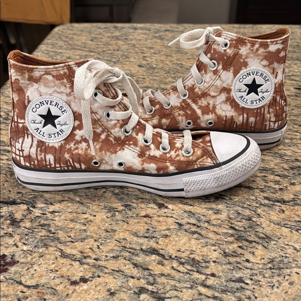 Converse Chuck Taylor All Star Dip Dye Tan High Top Shoes Women Sz 7